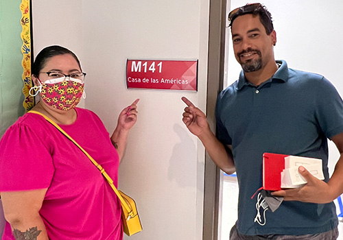 Staff outside of the new Casa de las Americas office