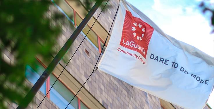 Dare to do more flag outside LAGCC