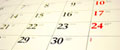 academic calendar