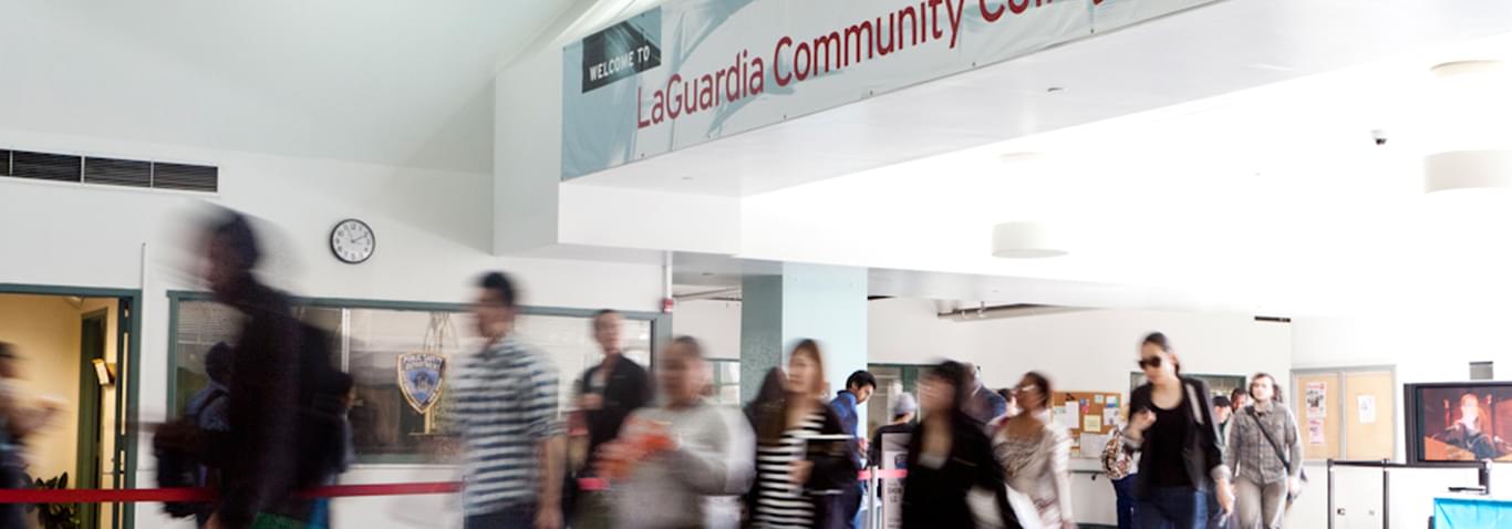 Photo of students at LaGuardia Community College.