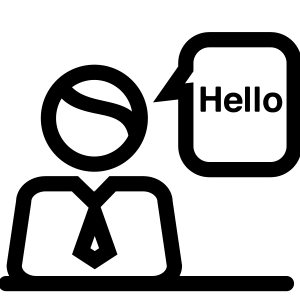 Vector Image of a person saying Hello