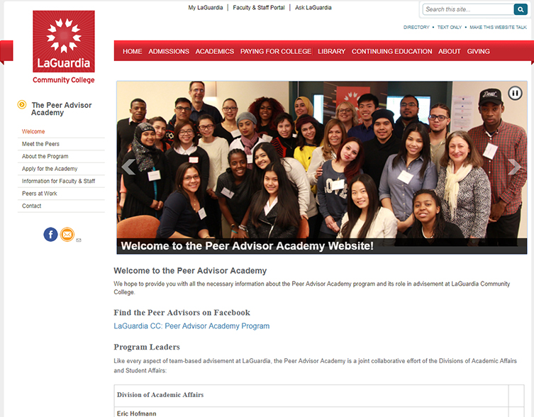Peer Advisor Website Project Andrew