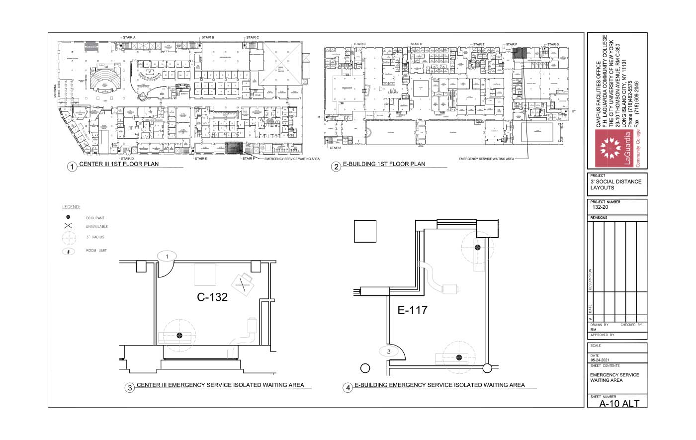 LaGuardia's campus facilities_E-building_center III 3rd floor plan