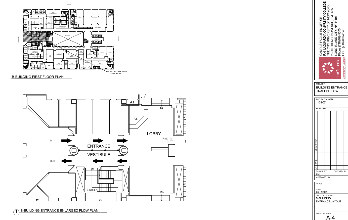 LaGuardia's campus facilities office_center III 3rd floor classroom layout