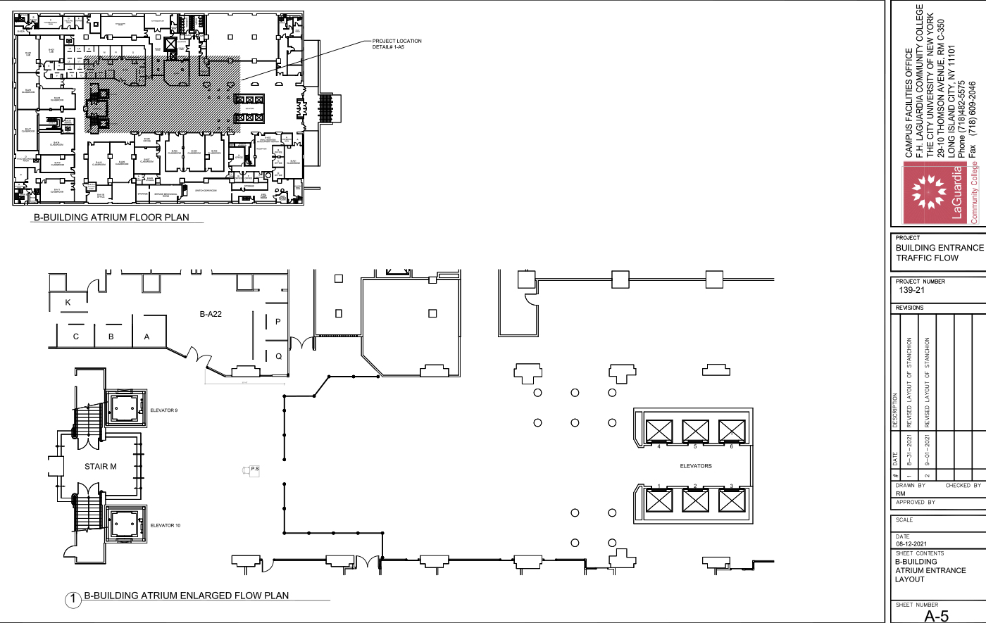 LaGuardia's campus facilities office_center III 2nd floor computer lab layout