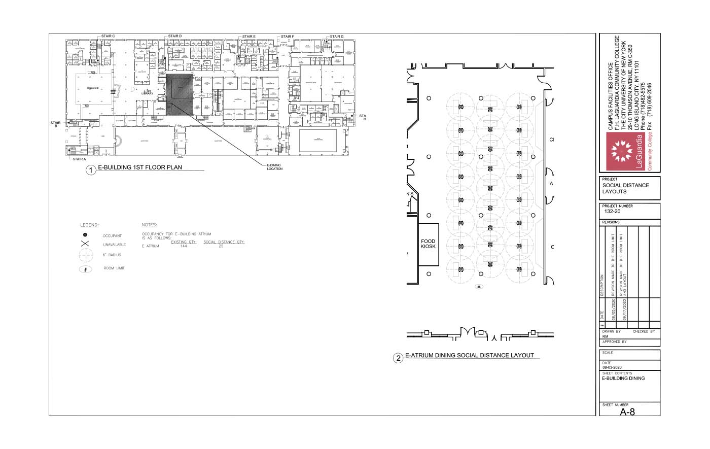 LaGuardia's campus facilities E-building  1st floor_E-atrium dining 