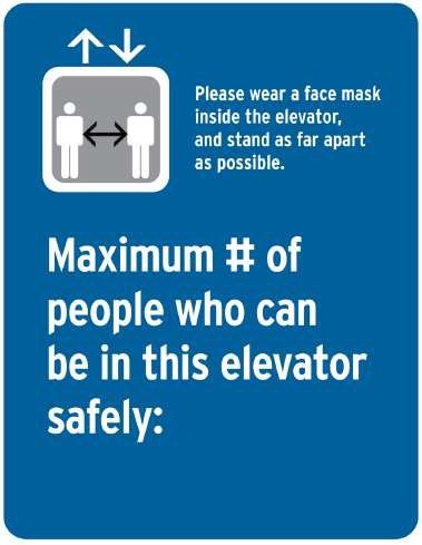 Max number of people allowed in elevators