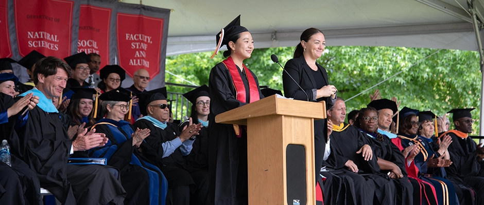 Min Young Kim Giving the commencement Speech in 2023