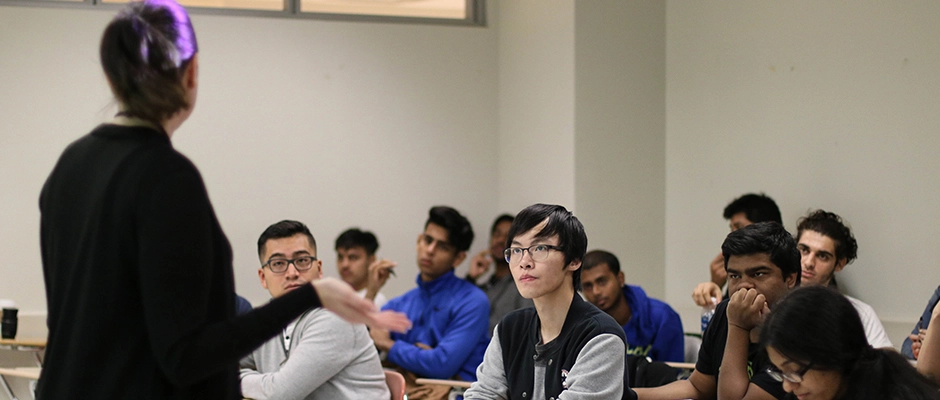 Faculty member teaching a class