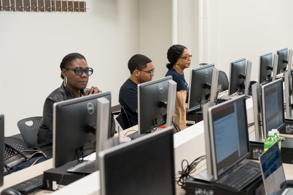 students in computer lab