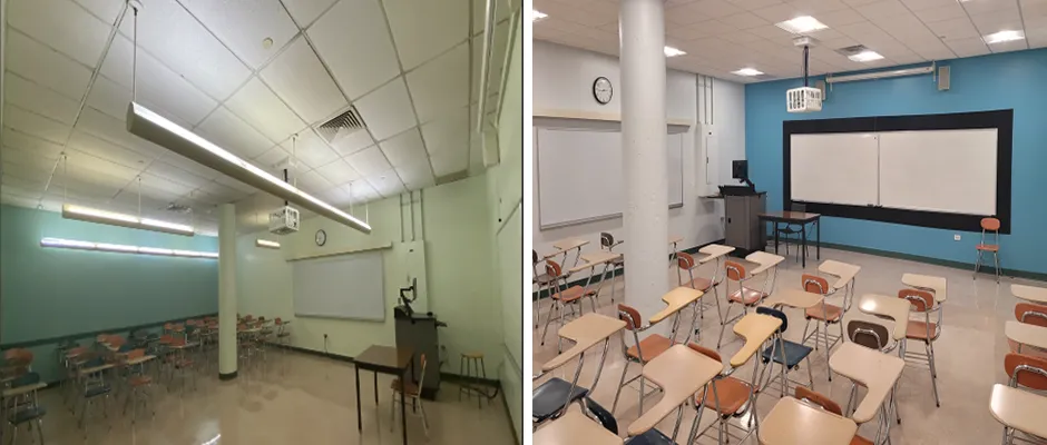 Classroom Upgrades – E217 Before and After