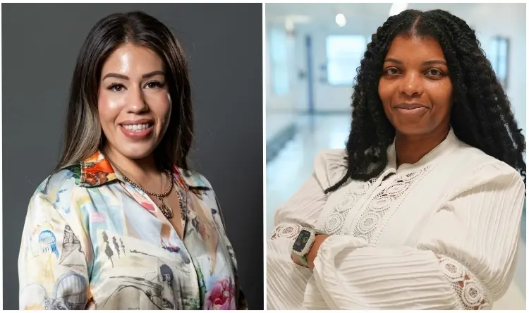 Pictured from left to right: Nataly Briones and Tamoy Bloomfield