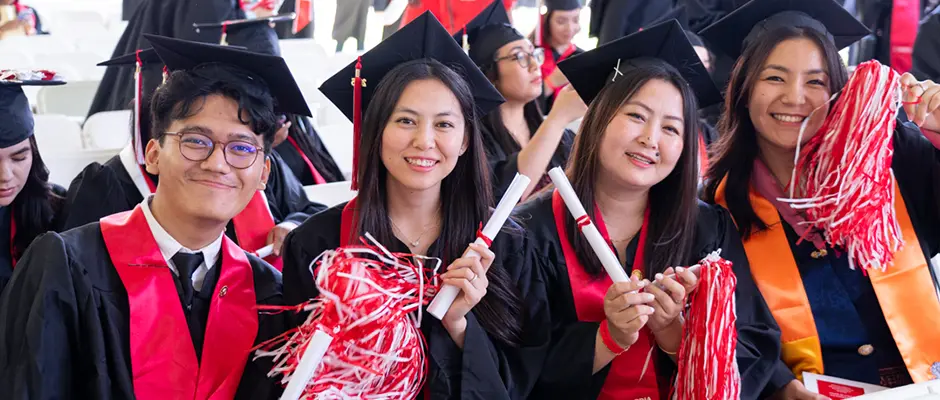 Students attending the LaGuardia Community College Commencement Ceremony