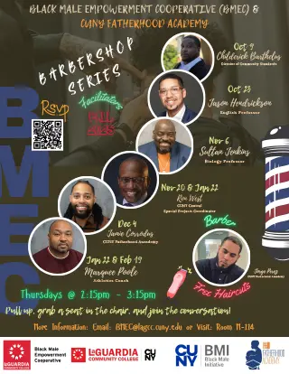 LaGuardia Community College’s New Barbershop Series Offers Free Haircuts, Real Talk, and Community for Black Male Students