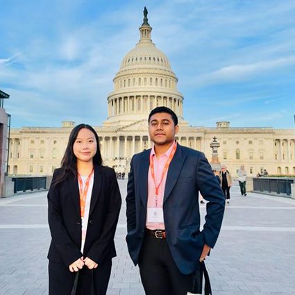 LHI students represent LaGuardia at the Capitol Hill She Leads the World event in March 2024 through partnership with CARE.